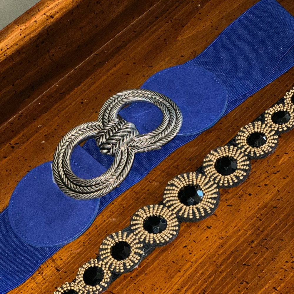 Elegant Blue and Black Women's Belts - Picture 3 of 12